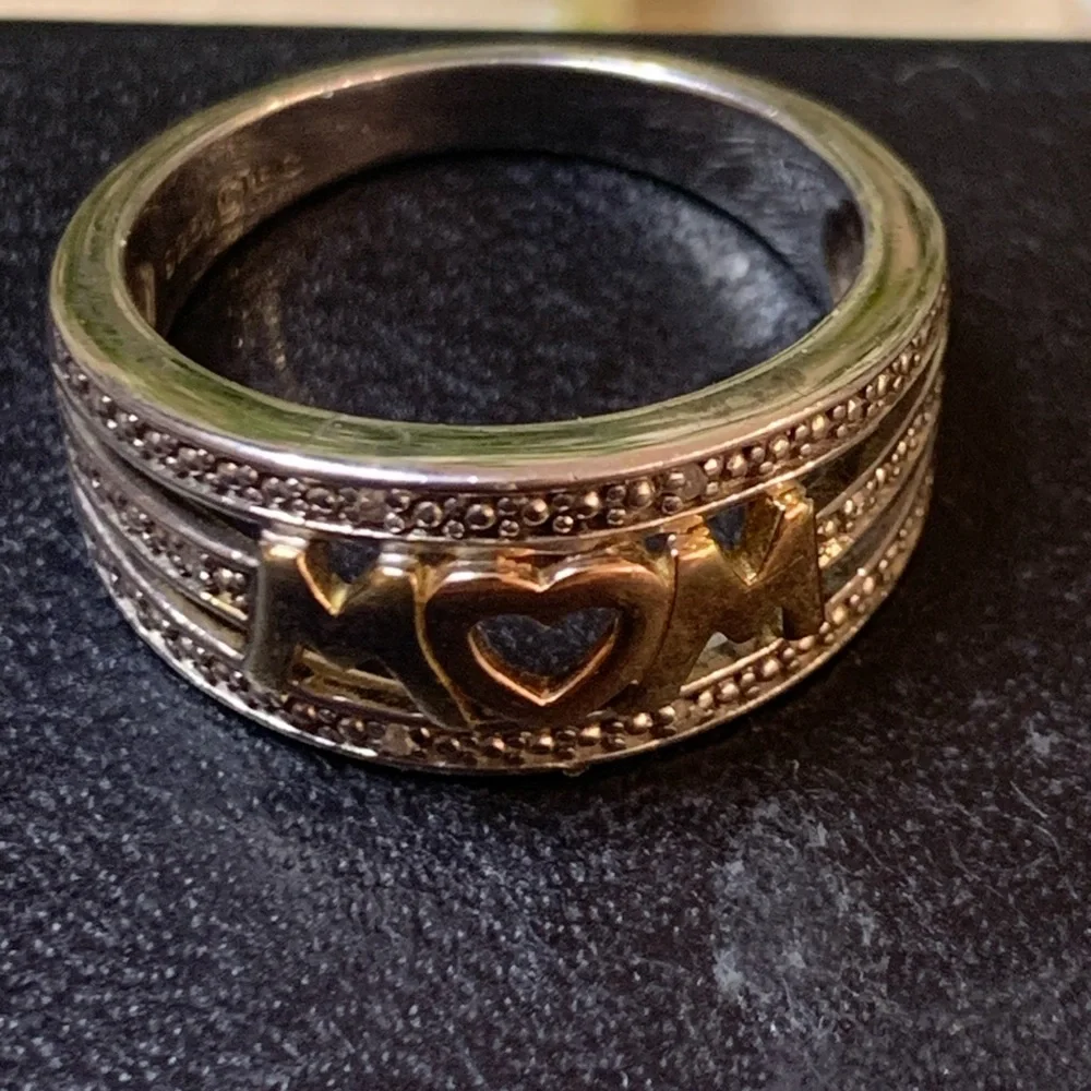 silver .925 mom ring size 7 - Picture 5 of 5